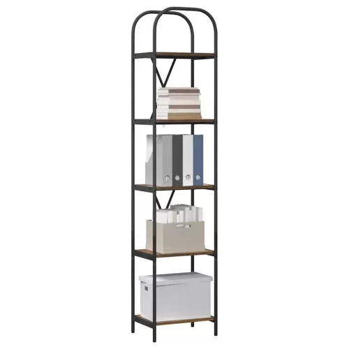  Könyvespolc Füstölt tölgy 40 x 30 x 183 cm Faanyag