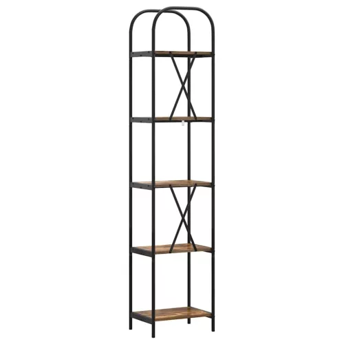  Könyvespolc Füstölt tölgy 40 x 30 x 183 cm Faanyag