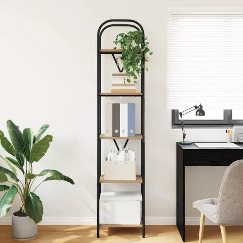  Könyvespolc kézműves tölgy 40 x 30 x 183 cm Faanyag