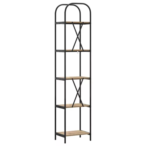  Könyvespolc kézműves tölgy 40 x 30 x 183 cm Faanyag