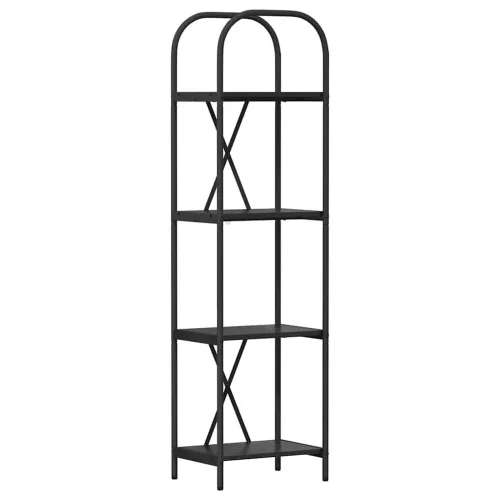  Könyvespolc Musta tammi 40 x 30 x 146 cm Faanyag