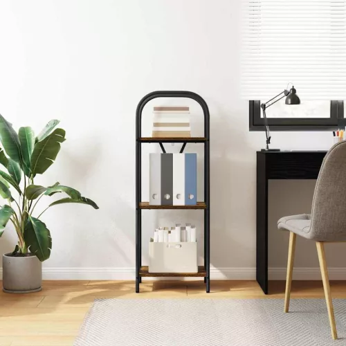  Könyvespolc Füstölt tölgy 40 x 30 x 109 cm Faanyag