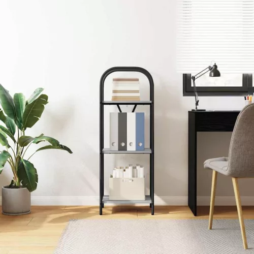  Könyvespolc Szürke sonoma 40 x 30 x 109 cm Faanyag