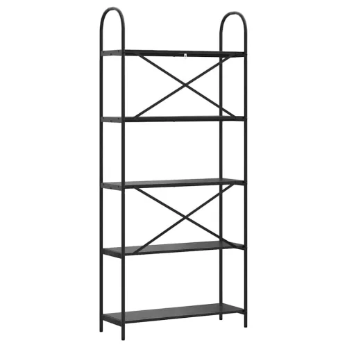  Könyvespolc Musta tammi 80 x 30 x 183 cm Faanyag