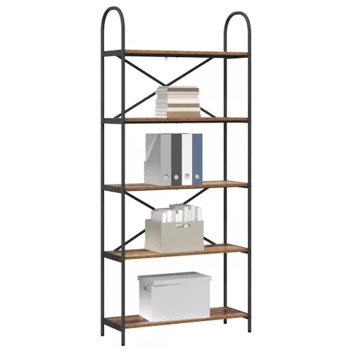  Könyvespolc Régi fa 80 x 30 x 183 cm Faanyag