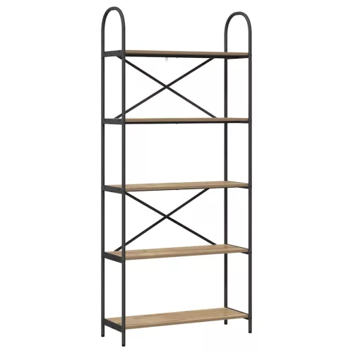  Könyvespolc kézműves tölgy 80 x 30 x 183 cm Faanyag