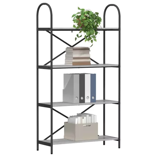  Könyvespolc Szürke sonoma 80 x 30 x 146 cm Faanyag