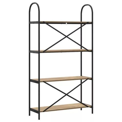  Könyvespolc kézműves tölgy 80 x 30 x 146 cm Faanyag