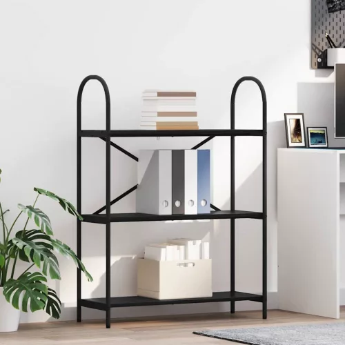  Könyvespolc Musta tammi 80 x 30 x 109 cm Faanyag