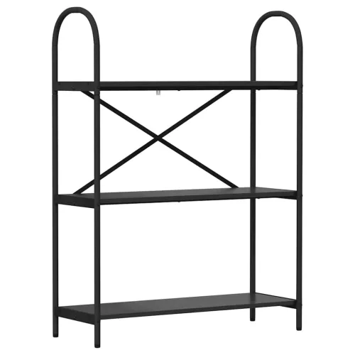  Könyvespolc Musta tammi 80 x 30 x 109 cm Faanyag