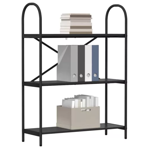  Könyvespolc Musta tammi 80 x 30 x 109 cm Faanyag