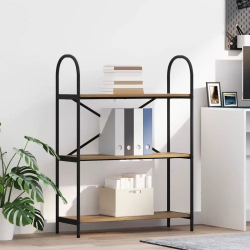  Könyvespolc kézműves tölgy 80 x 30 x 109 cm Faanyag