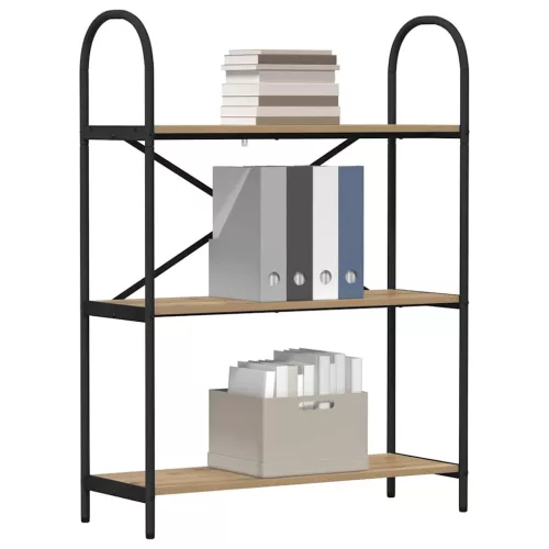  Könyvespolc kézműves tölgy 80 x 30 x 109 cm Faanyag