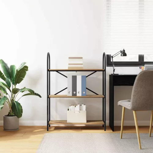  Könyvespolc kézműves tölgy 80 x 30 x 109 cm Faanyag