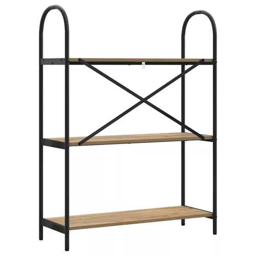  Könyvespolc kézműves tölgy 80 x 30 x 109 cm Faanyag