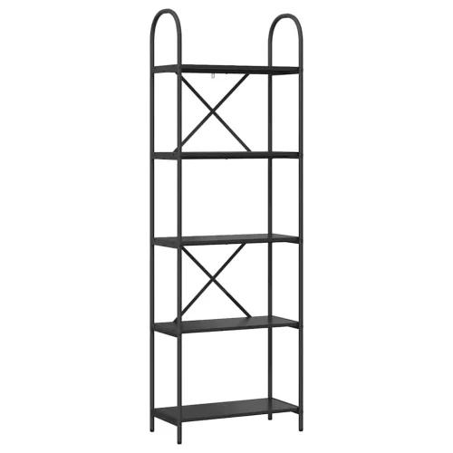  Könyvespolc Musta tammi 60 x 30 x 183 cm Faanyag