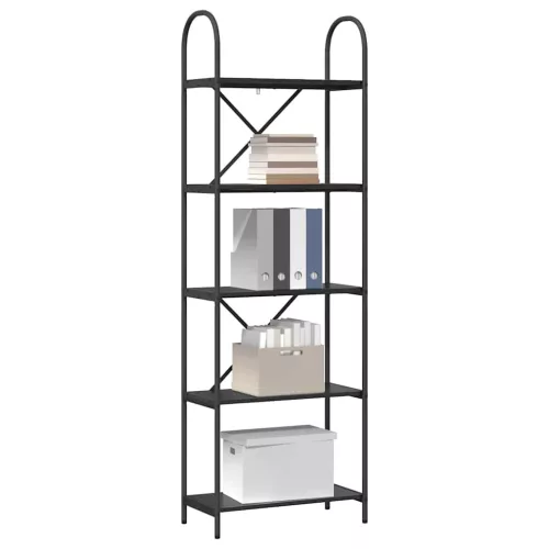  Könyvespolc Musta tammi 60 x 30 x 183 cm Faanyag