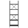  Könyvespolc Musta tammi 60 x 30 x 183 cm Faanyag