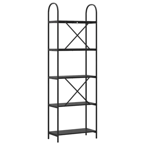  Könyvespolc Musta tammi 60 x 30 x 183 cm Faanyag