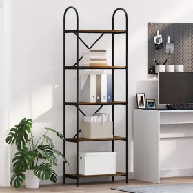  Könyvespolc Füstölt tölgy 60 x 30 x 183 cm Faanyag