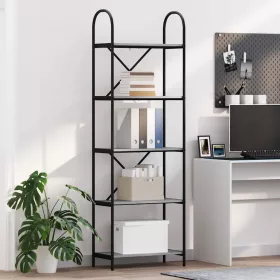  Könyvespolc Szürke sonoma 60 x 30 x 183 cm Faanyag