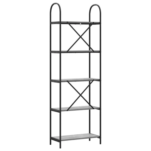  Könyvespolc Szürke sonoma 60 x 30 x 183 cm Faanyag