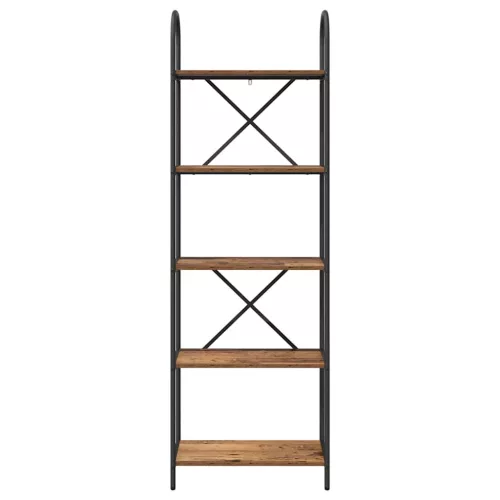  Könyvespolc Régi fa 60 x 30 x 183 cm Faanyag