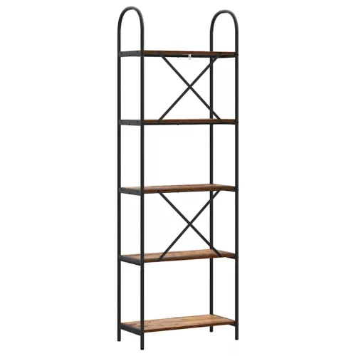  Könyvespolc Régi fa 60 x 30 x 183 cm Faanyag