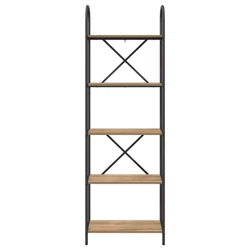  Könyvespolc kézműves tölgy 60 x 30 x 183 cm Faanyag