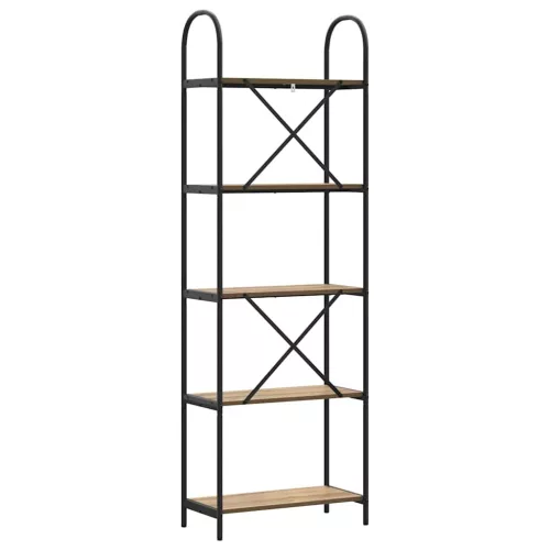  Könyvespolc kézműves tölgy 60 x 30 x 183 cm Faanyag