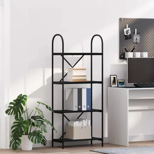  Könyvespolc Musta tammi 60 x 30 x 146 cm Faanyag