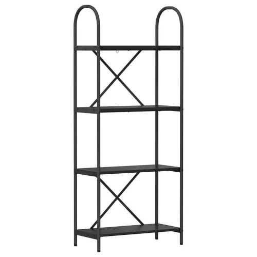  Könyvespolc Musta tammi 60 x 30 x 146 cm Faanyag