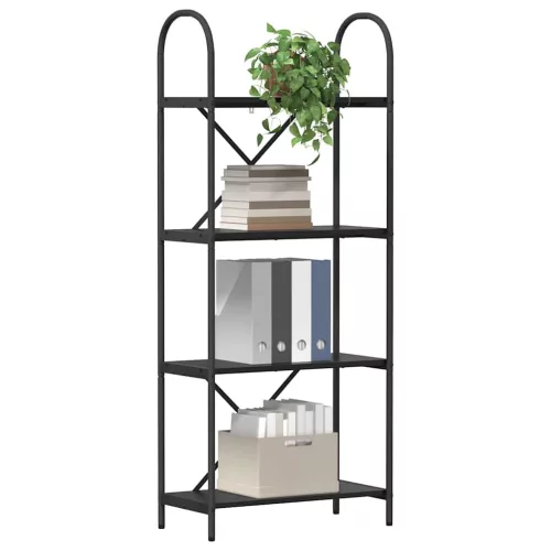  Könyvespolc Musta tammi 60 x 30 x 146 cm Faanyag