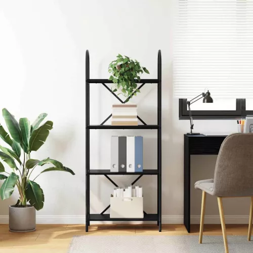  Könyvespolc Musta tammi 60 x 30 x 146 cm Faanyag