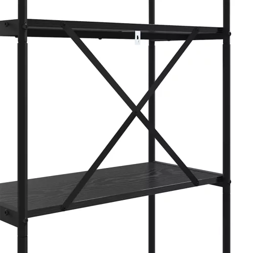  Könyvespolc Musta tammi 60 x 30 x 146 cm Faanyag