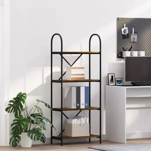  Könyvespolc Füstölt tölgy 60 x 30 x 146 cm Faanyag