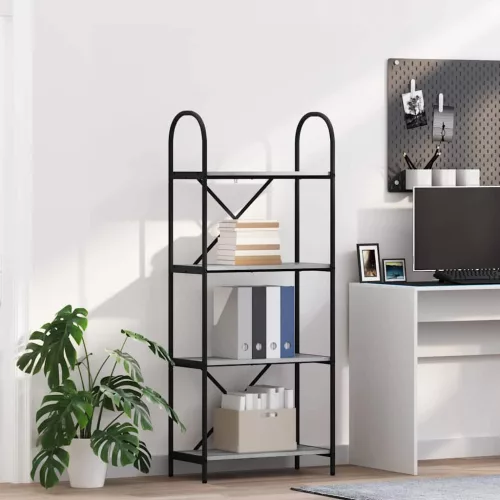  Könyvespolc Szürke sonoma 60 x 30 x 146 cm Faanyag