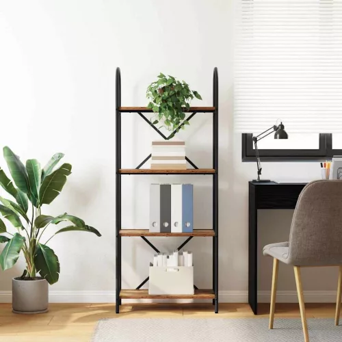  Könyvespolc Régi fa 60 x 30 x 146 cm Faanyag