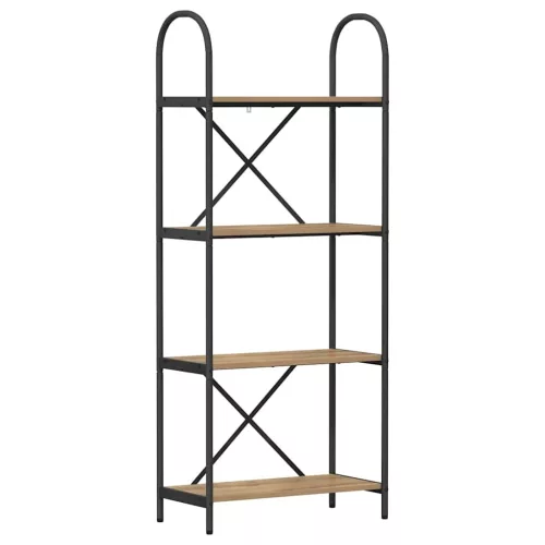  Könyvespolc kézműves tölgy 60 x 30 x 146 cm Faanyag