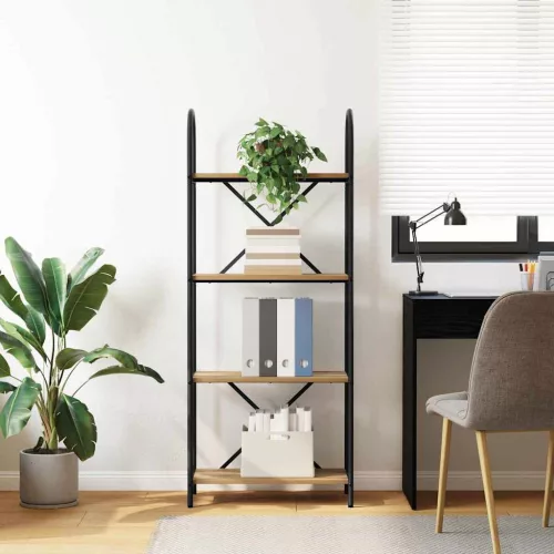  Könyvespolc kézműves tölgy 60 x 30 x 146 cm Faanyag