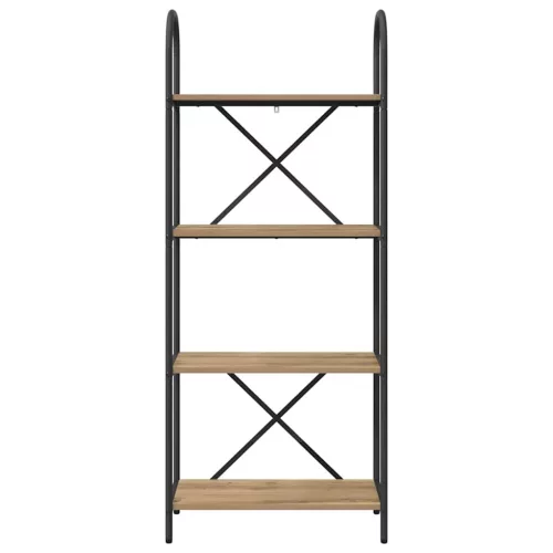  Könyvespolc kézműves tölgy 60 x 30 x 146 cm Faanyag