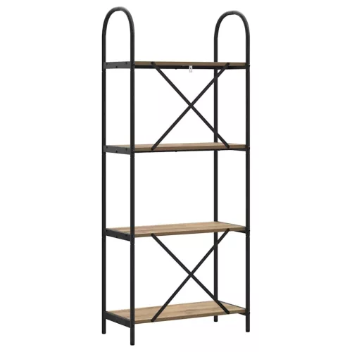  Könyvespolc kézműves tölgy 60 x 30 x 146 cm Faanyag