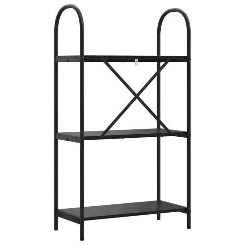  Könyvespolc Musta tammi 60 x 30 x 109 cm Faanyag