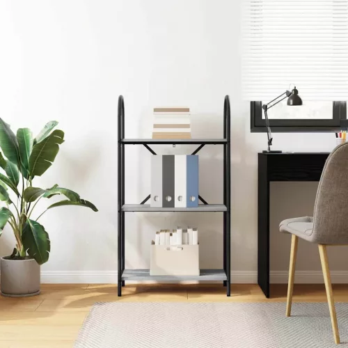  Könyvespolc Szürke sonoma 60 x 30 x 109 cm Faanyag