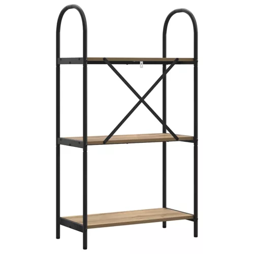  Könyvespolc kézműves tölgy 60 x 30 x 109 cm Faanyag