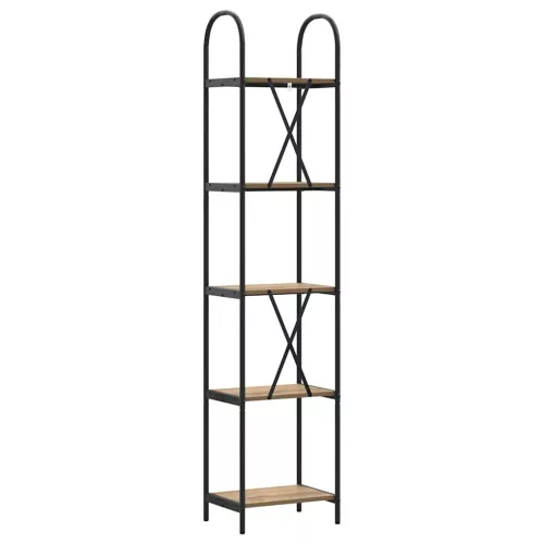  Könyvespolc kézműves tölgy 40 x 30 x 183 cm Faanyag