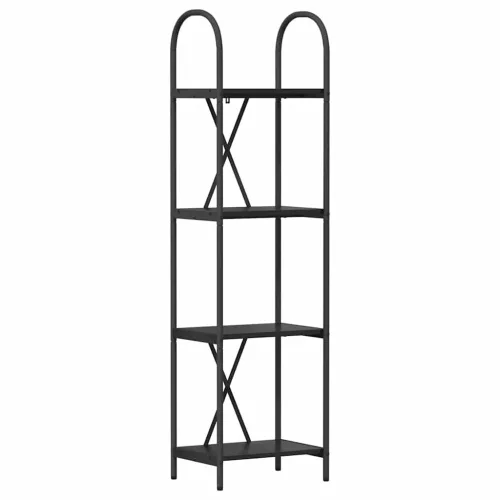  Könyvespolc Musta tammi 40 x 30 x 146 cm Faanyag