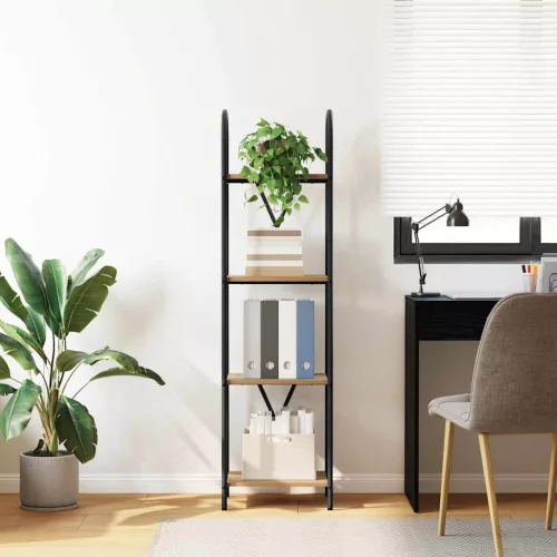  Könyvespolc kézműves tölgy 40 x 30 x 146 cm Faanyag