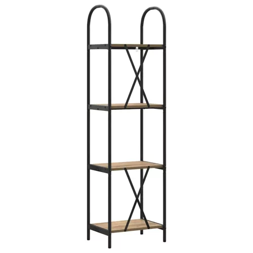  Könyvespolc kézműves tölgy 40 x 30 x 146 cm Faanyag