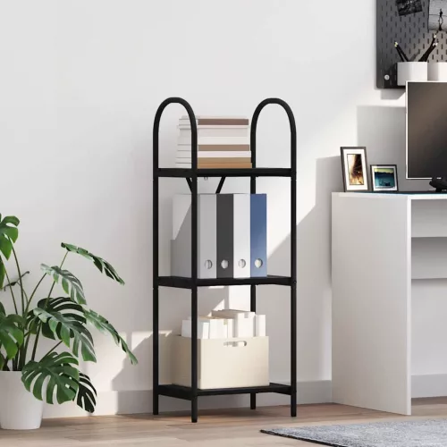  Könyvespolc Musta tammi 40 x 30 x 109 cm Faanyag